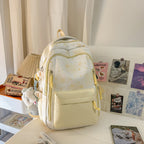 Backpack with Elegant, Floral Design and Many Compartments