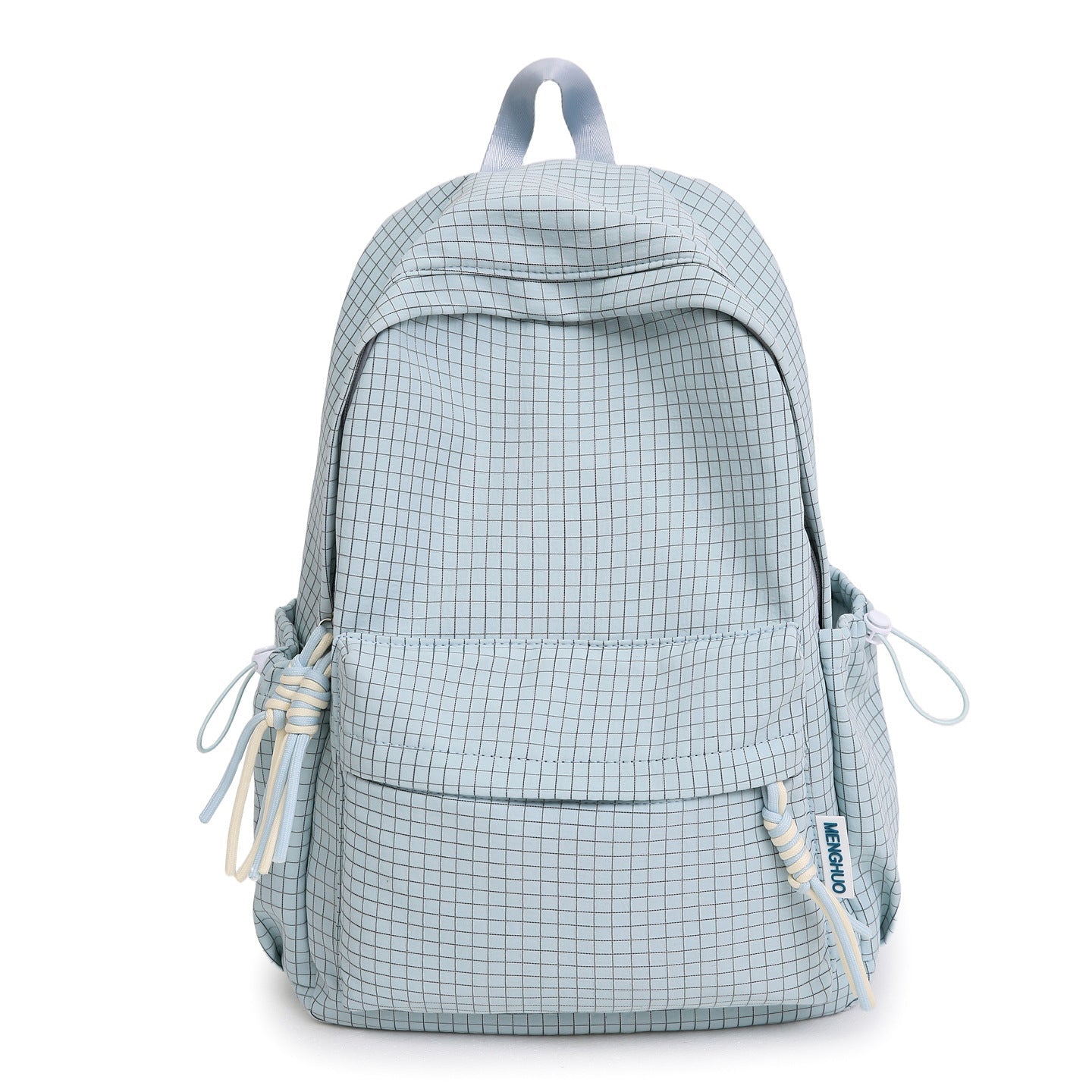Versatile Lightweight Grid Pattern School Backpack