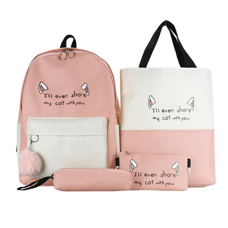 Cute Animal-Themed Backpack Set