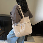 Casual Multi-Pocket Canvas Tote Bag Calm Wears