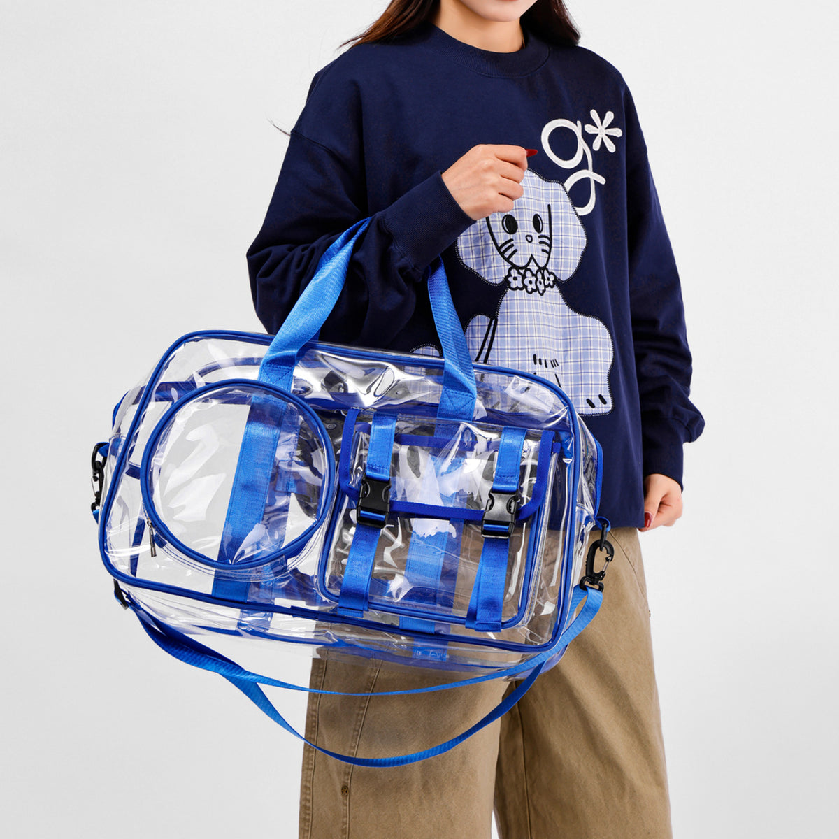 Clear Utility Duffle Bag Calm Wears