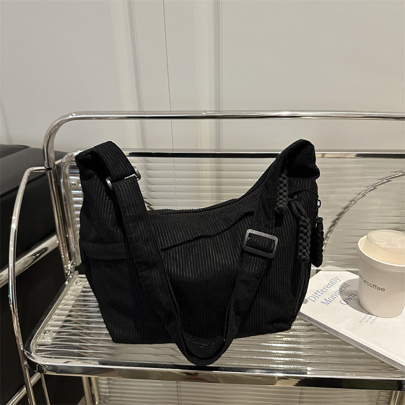 Eco-Friendly Ribbed Crossbody Bag