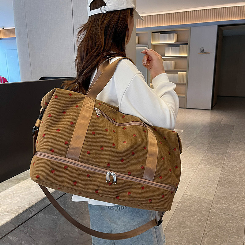 Chic Floral Print Travel Duffle