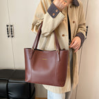 Sleek Minimalist Leather Tote Bag