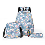 Backpack set with practical shoulder bag and pencil case