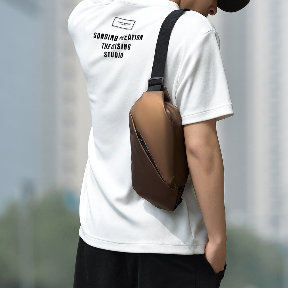 Modern Structured Leather Sling Bag