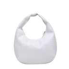 Textured Faux Leather Hobo Bag