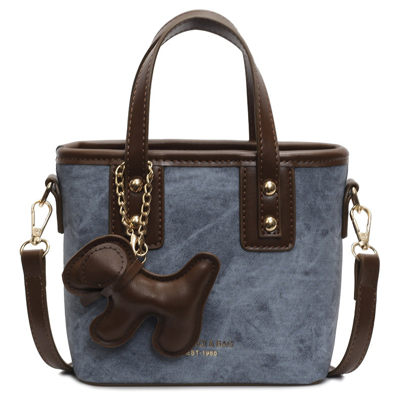 Women's mini handbag with removable charm