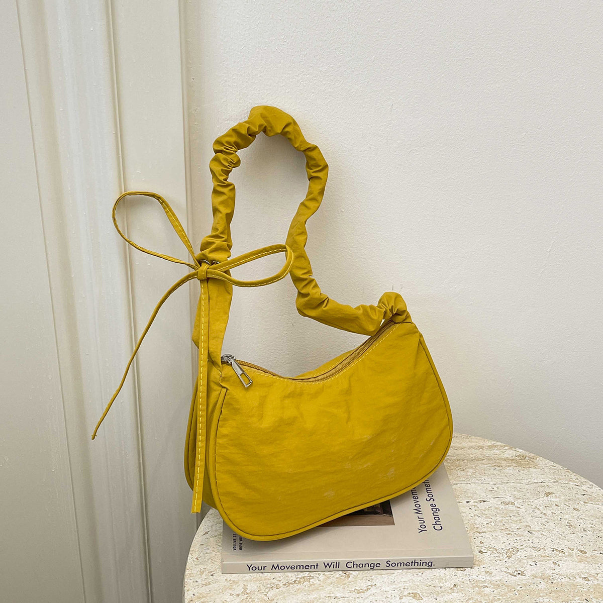 Textured Fabric Sling Bag