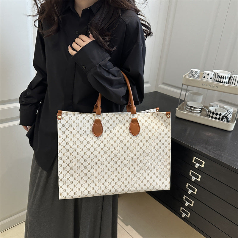 Women elegant tote bag with high-quality monogram design-https://detail.1688.com/offer/923738887916.html-Calm Wears-Black-nothing-Calm Wears