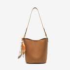Textured Leather Bucket Bag