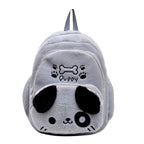 Plush backpack with dog design