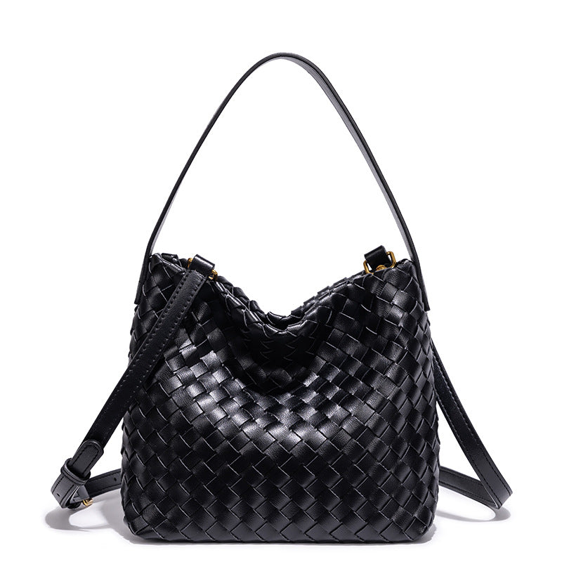 Elegant Woven Leather Shoulder Bag