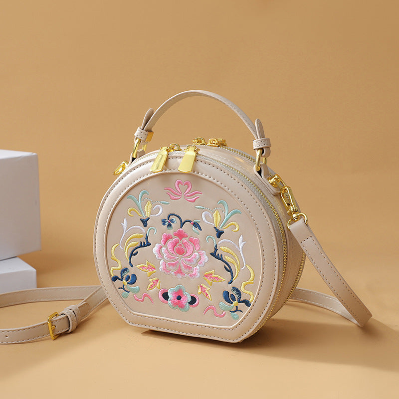 Vintage Floral Embroidered Handbag