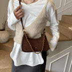 Women's fashionable shoulder bag in vintage look with chain strap-https://detail.1688.com/offer/997435712249.html-Calm Wears-Braun-nothing-Calm Wears