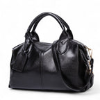 Textured Leather Shoulder Handbag-dione couture20260420-Calm Wears-Black-Calm Wears