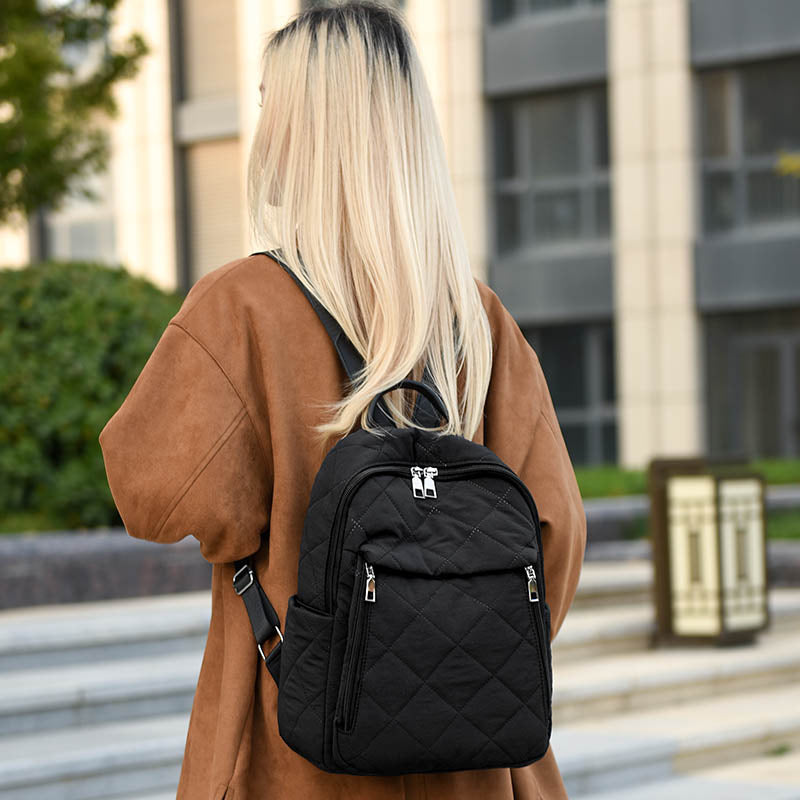 Quilted Multi-Pocket Backpack