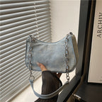 Vintage-Inspired Denim Hobo Bag