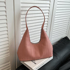 Textured Woven Shoulder Bag