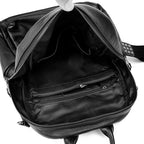 Versatile Multi-Functional Leather Backpack