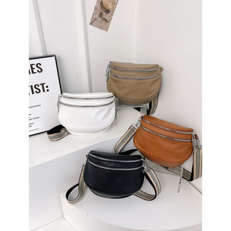 WoChic Dual-Zipper Crossbody Bag