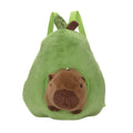 Plush Animal Backpack with Avocado Design