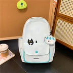 Playful backpack with cat design and versatile compartments