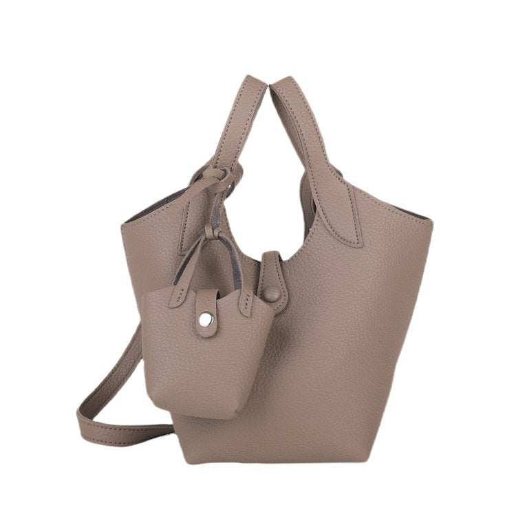 Ladies' tote bag with detachable mini organizer-https://detail.1688.com/offer/924685708787.html-Calm Wears-Gray-Size: One size-Calm Wears