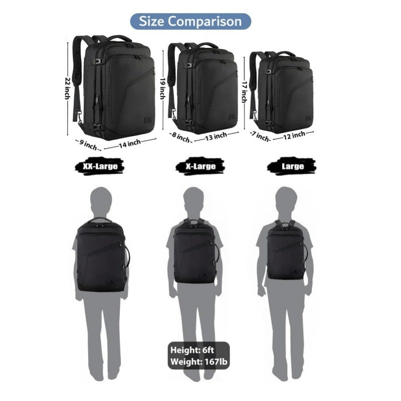 Multifunctional travel backpack with integrated storage compartments and ergonomic design