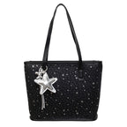 Trendy Star-Print Tote Bag