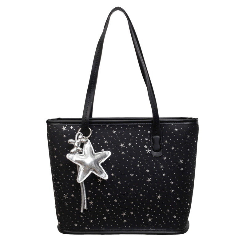 Trendy Star-Print Tote Bag