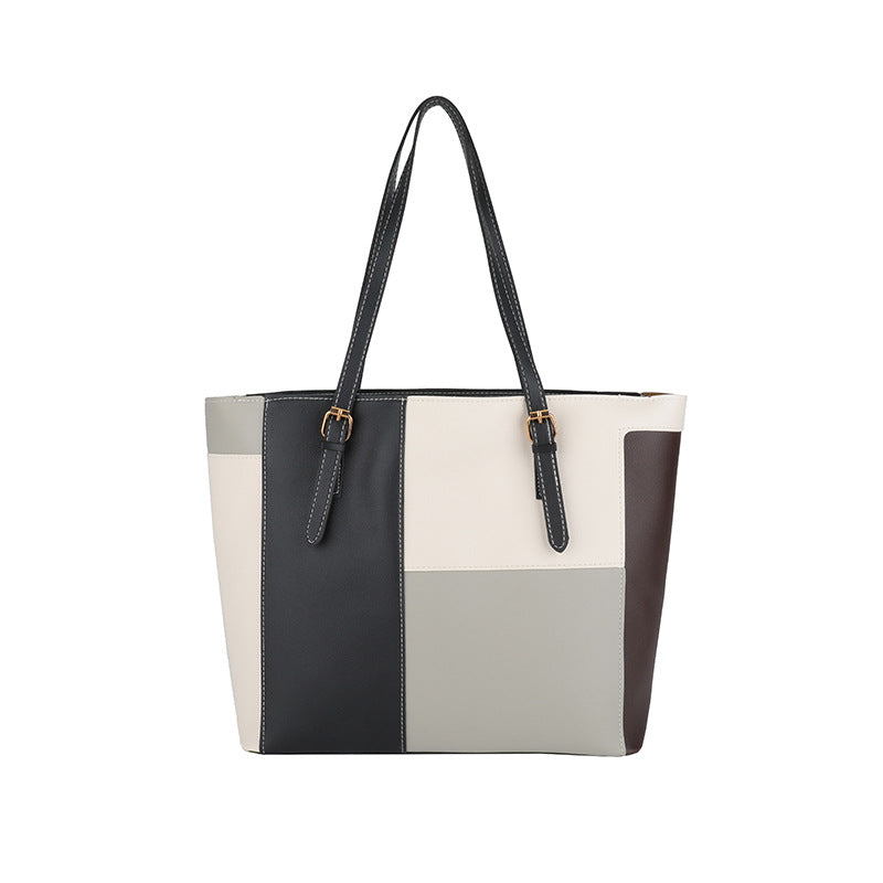 Stylish Color Block Tote Bag