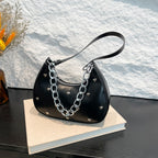 Chic Heart-Embellished Shoulder Bag