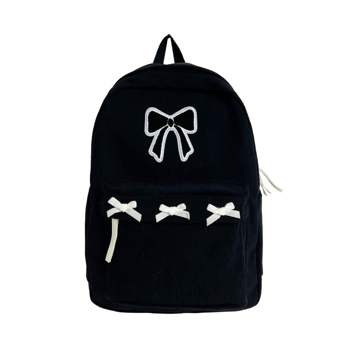 Backpack with Playful Ribbon Design