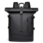 Durable rolltop backpack with ergonomic design