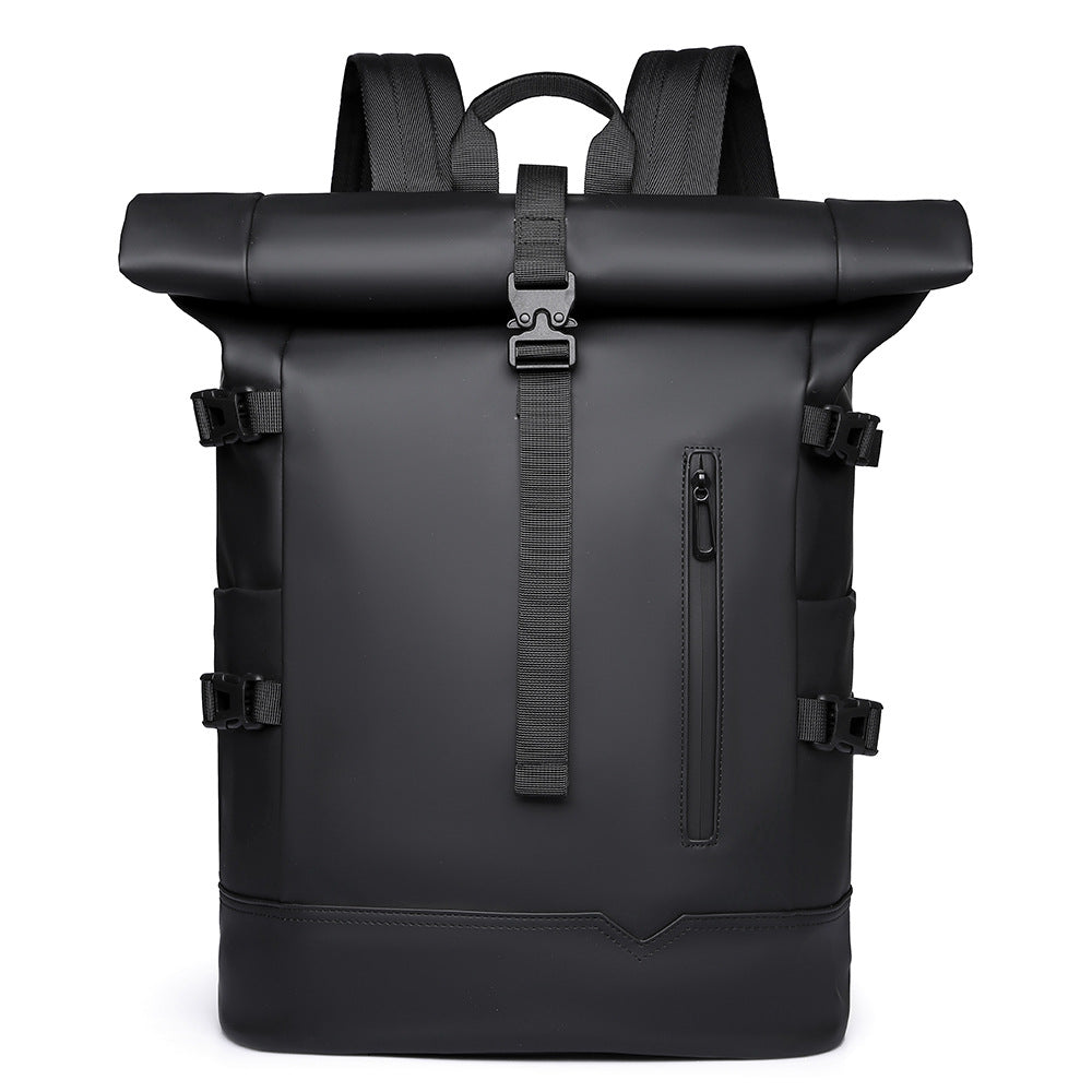 Durable rolltop backpack with ergonomic design