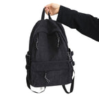 Cord-Backpack with Functional Zipper Pockets and Adjustable Shoulder Straps