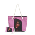 Stylish Graphic Print Beach Tote Bag