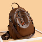 Premium Leather Travel Backpack
