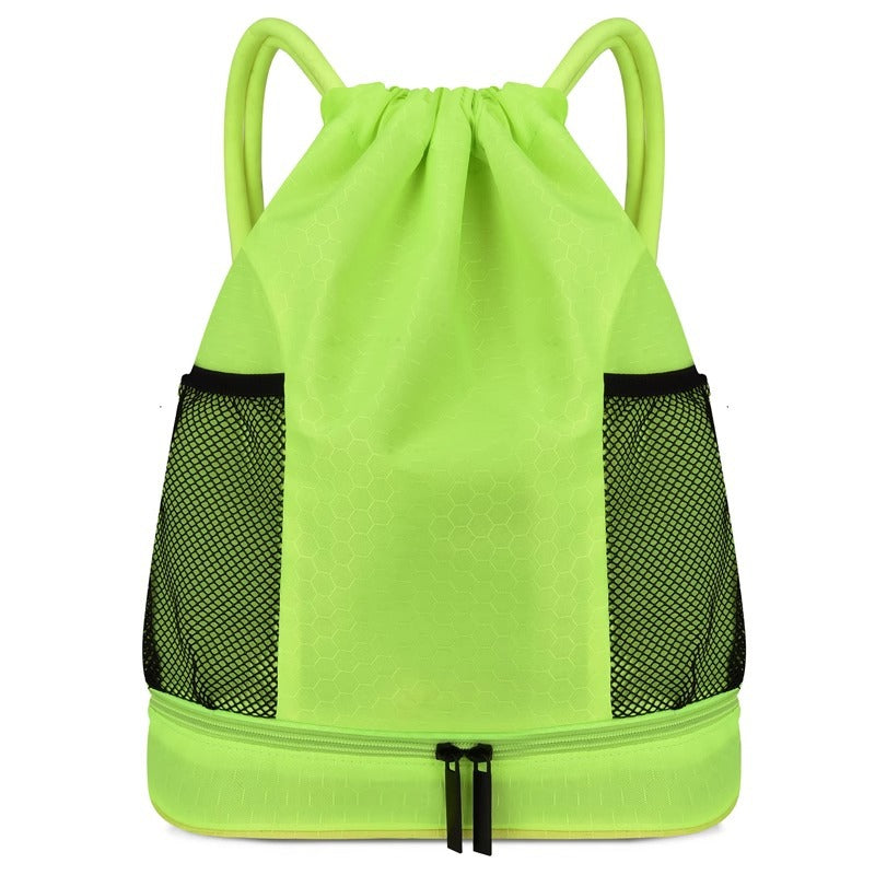 Lightweight Hexagonal Pattern Drawstring Backpack