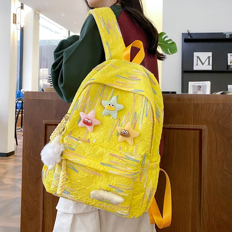 Backpack Made of High-Quality, Colorful Material with Playful Applications