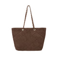 WoQuilted Suede Shopping Tote