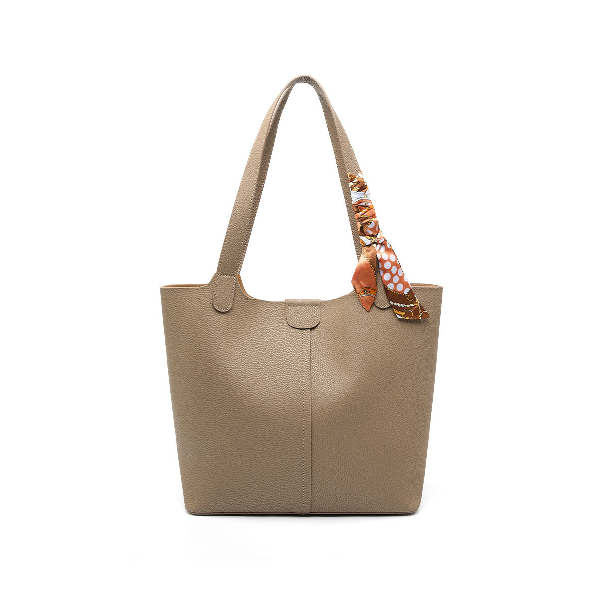 Women’s fashionable tote bag with detachable bow accessory-https://detail.1688.com/offer/972645453377.html-Calm Wears-Elephants gray-30-Calm Wears