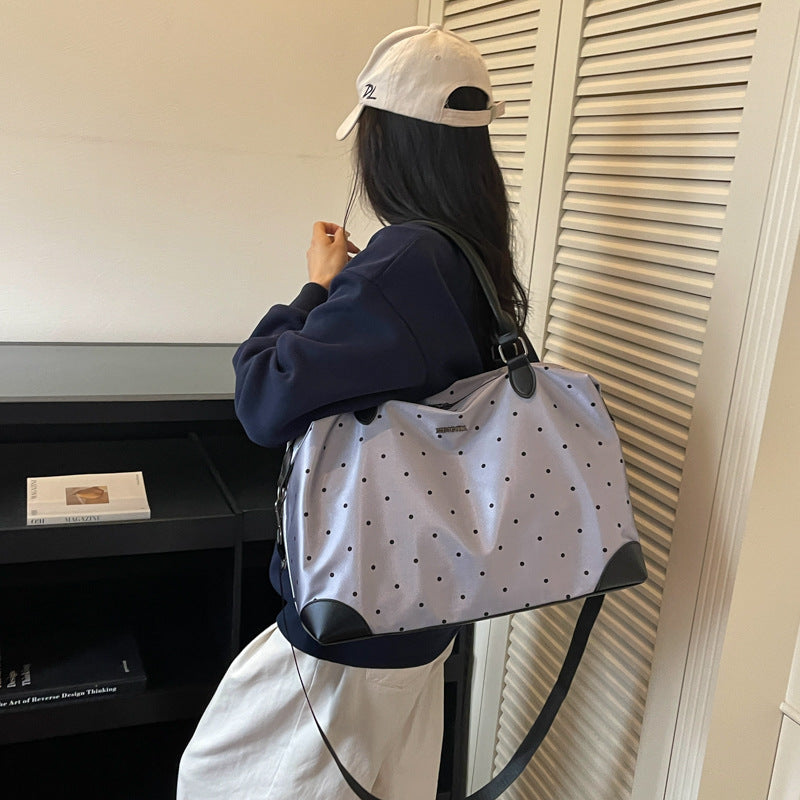 Stylish Polka Dot Weekender Duffle