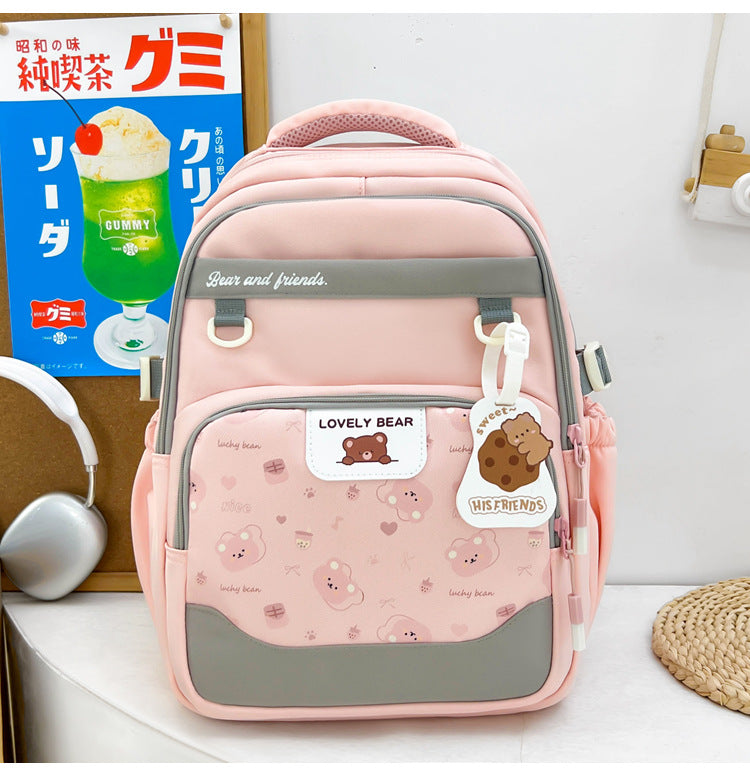 Cute Animal-Themed School Backpack-https://detail.1688.com/offer/1060090753209.html-Calm Wears-Pink-Calm Wears