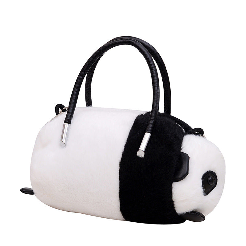 Plush handbag with animal design