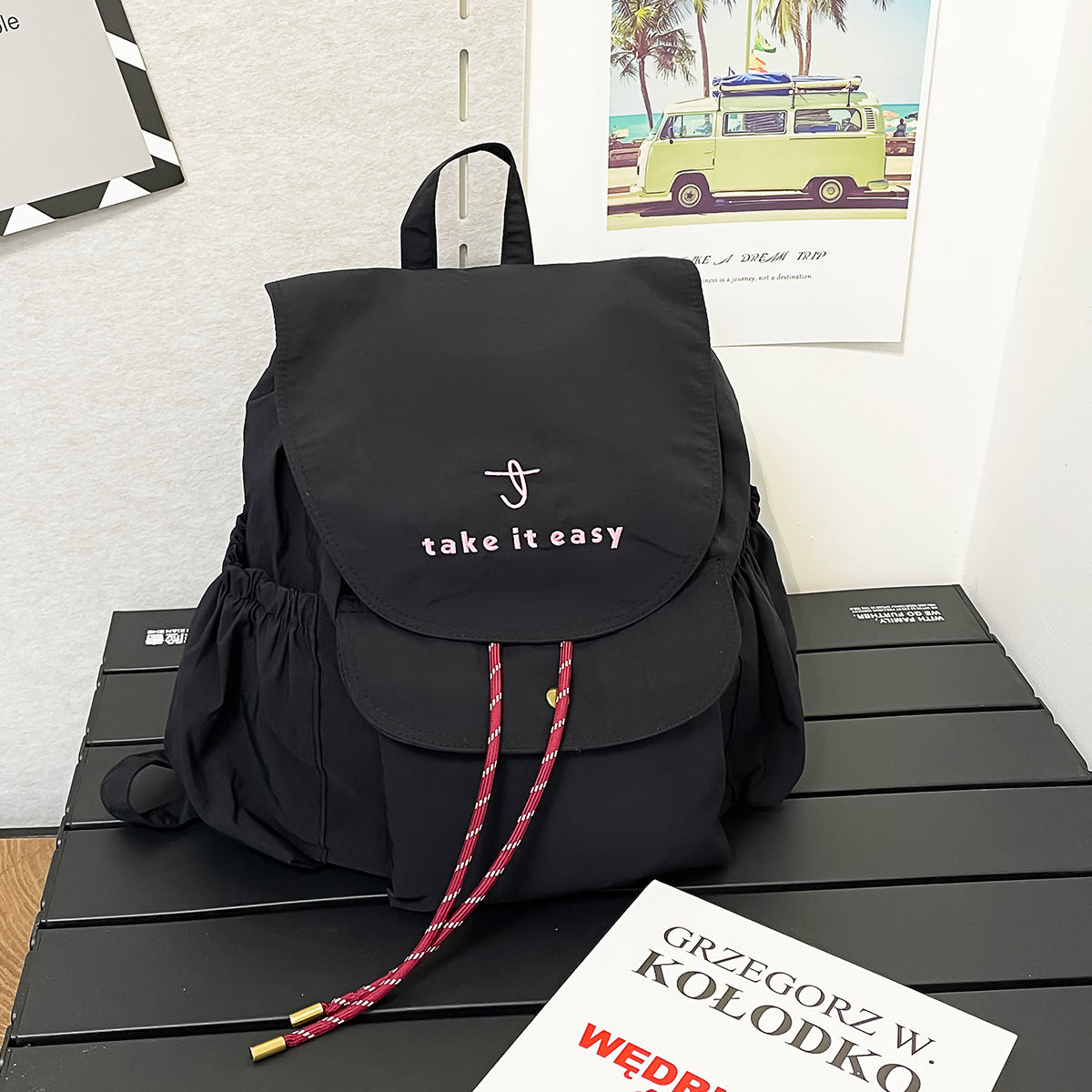 Casual Drawstring Closure Backpack