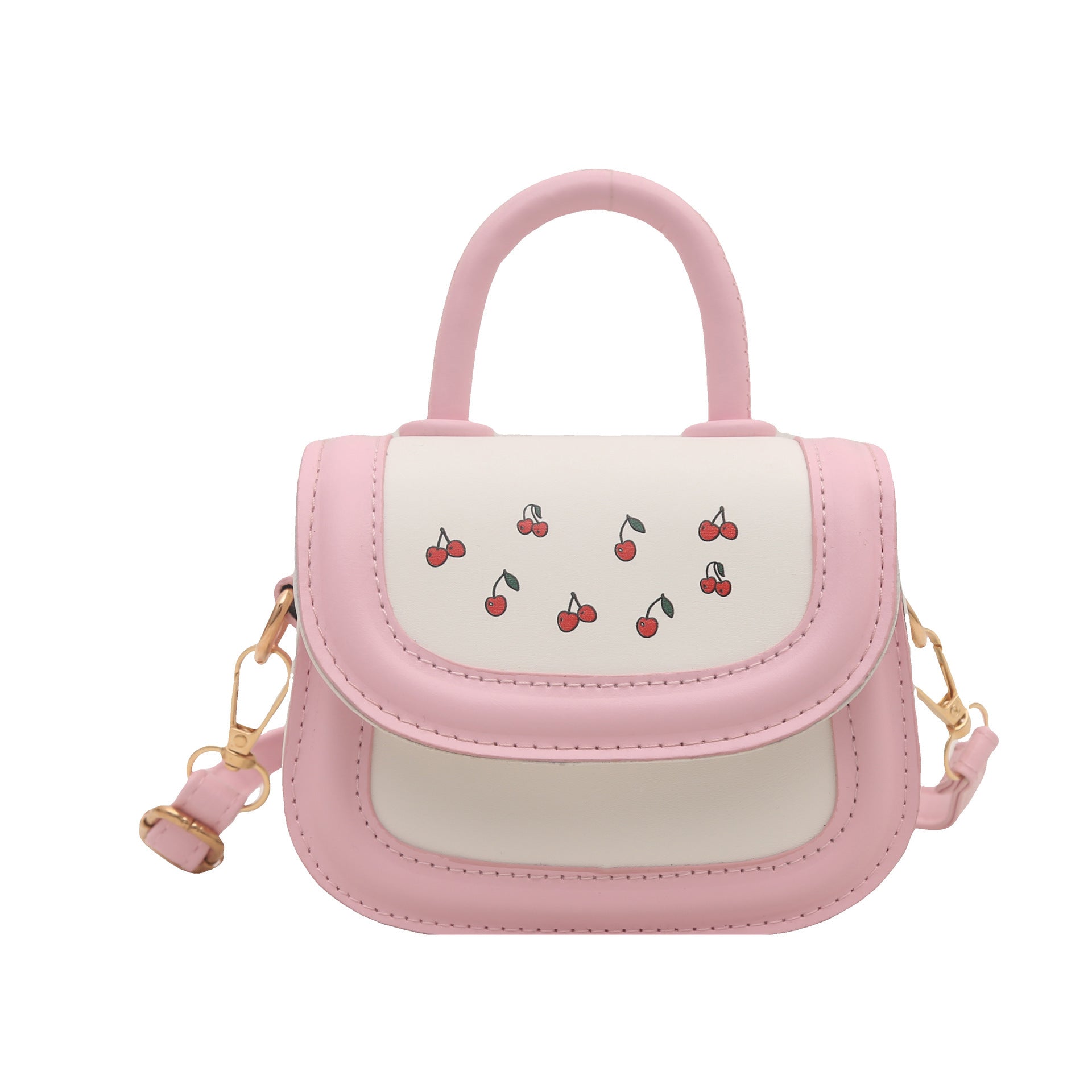 Ladies stylish mini handbag with fruity cherry motif-https://detail.1688.com/offer/1014477400963.html-Calm Wears-Rosa-nothing-Calm Wears