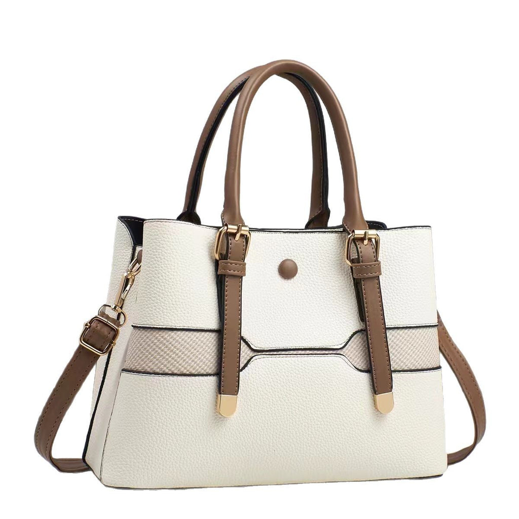 Women's Structured Tote Bag-https://detail.1688.com/offer/902596431945.html-Calm Wears-Black-281320-Calm Wears