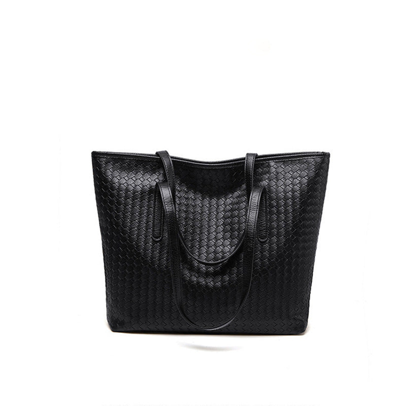 Woven Leather Tote Bag